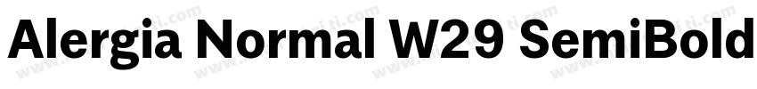 Alergia Normal W29 SemiBold字体转换